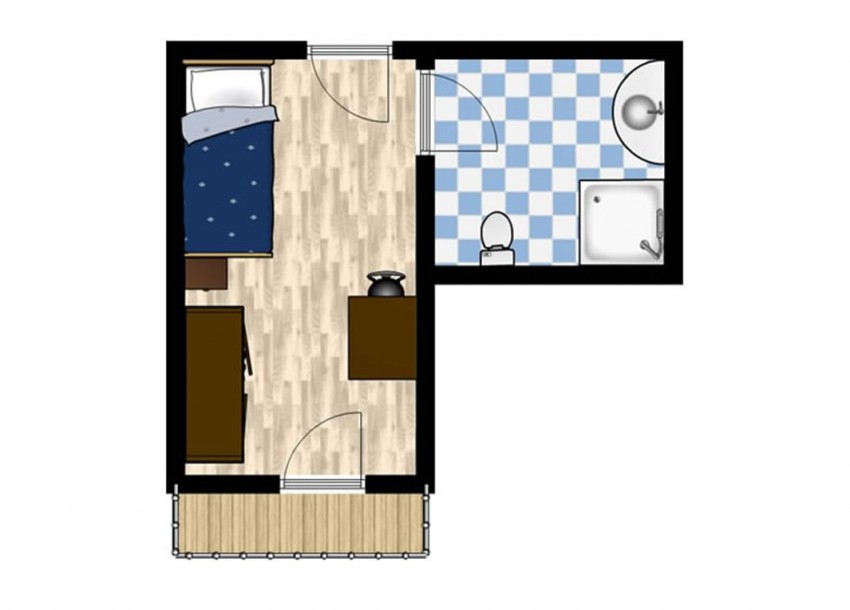 Grundriss Einzelzimmer