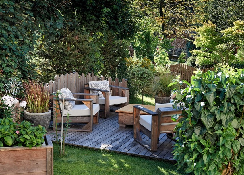 Herrliche Gartenanlage